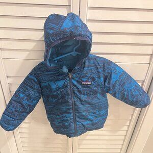 3T Patagonia, Boys Blue and Mountain reversible jacket